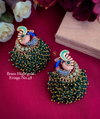 Brass High Gold Fancy Wedding Wear Earrings 2 Wholesale Price In Surat
